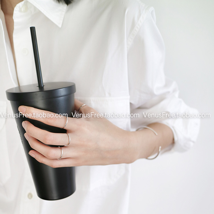 Gói thứ hai in gió tối giản 925 sterling bạc mở vòng trơn mịn đơn giản và đơn giản Châu Âu và Mỹ Hàn Quốc nhẫn nữ đẹp