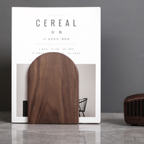 Black walnut wooden book stand creative book file desktop collection book by bookshelf Student Book support Nordic desk book stand