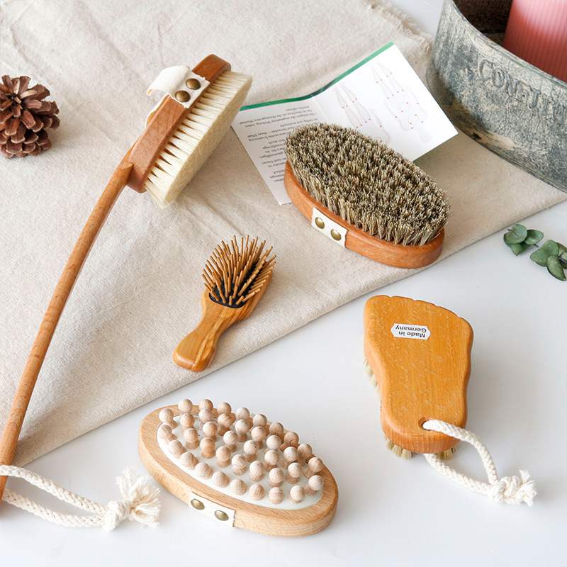 Germany imports Redecker swine bath brush and massage brush brush long handle rub back brush nail brush