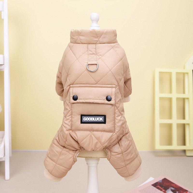 Одежда для животных 新款狗狗衣服连帽迷彩加厚棉衣秋冬装贵宾泰迪宠物中小型犬四脚衣