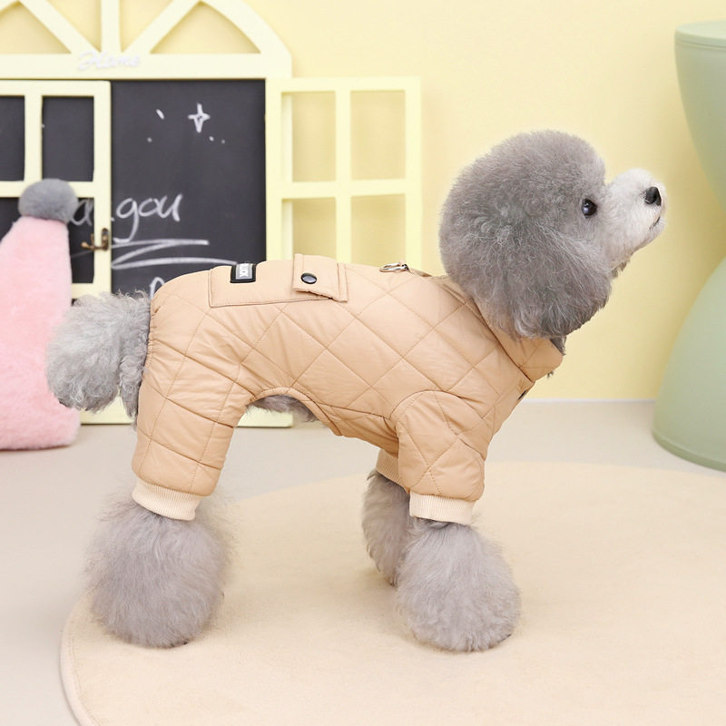 Одежда для животных 新款狗狗衣服连帽迷彩加厚棉衣秋冬装贵宾泰迪宠物中小型犬四脚衣
