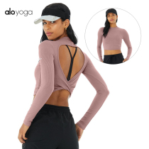 alo yoga long sleeve yoga suit fall sports fitness fitness backs knitting T shirts and clothes