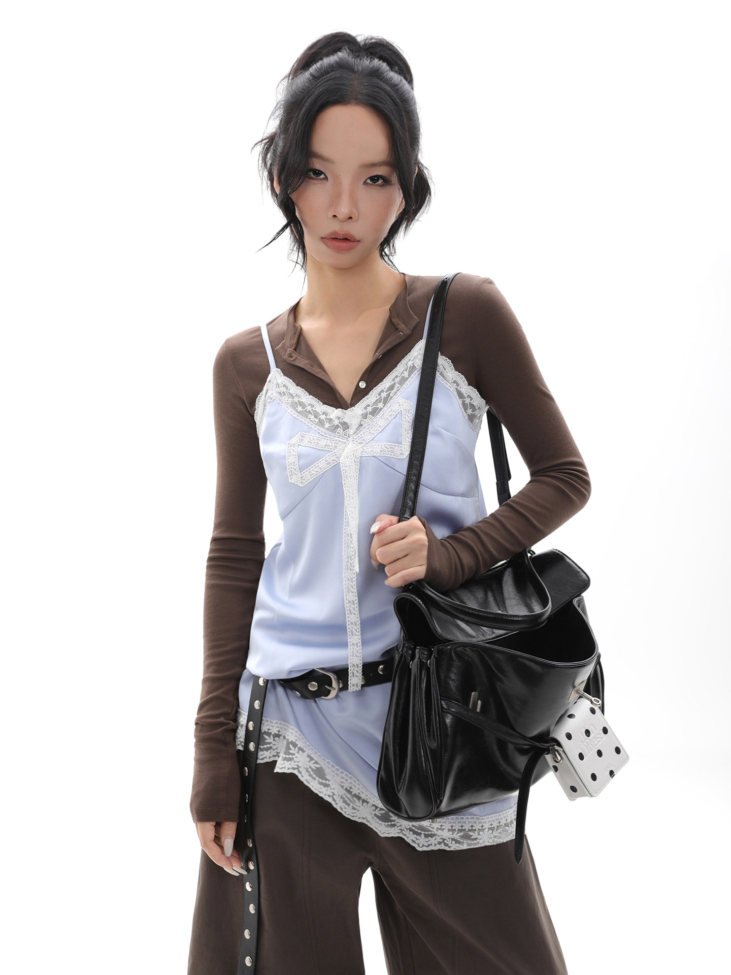 JANDRESS Cedar Green Suede 3-Way Shoulder Bag