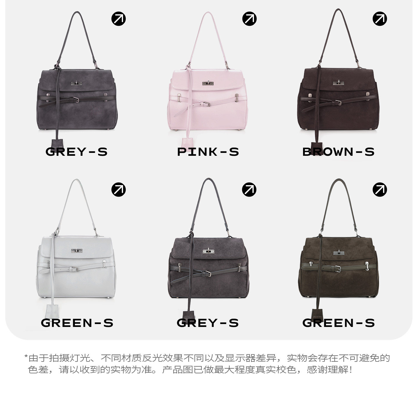JANDRESS Blue-Grey Suede Clasp Backpack