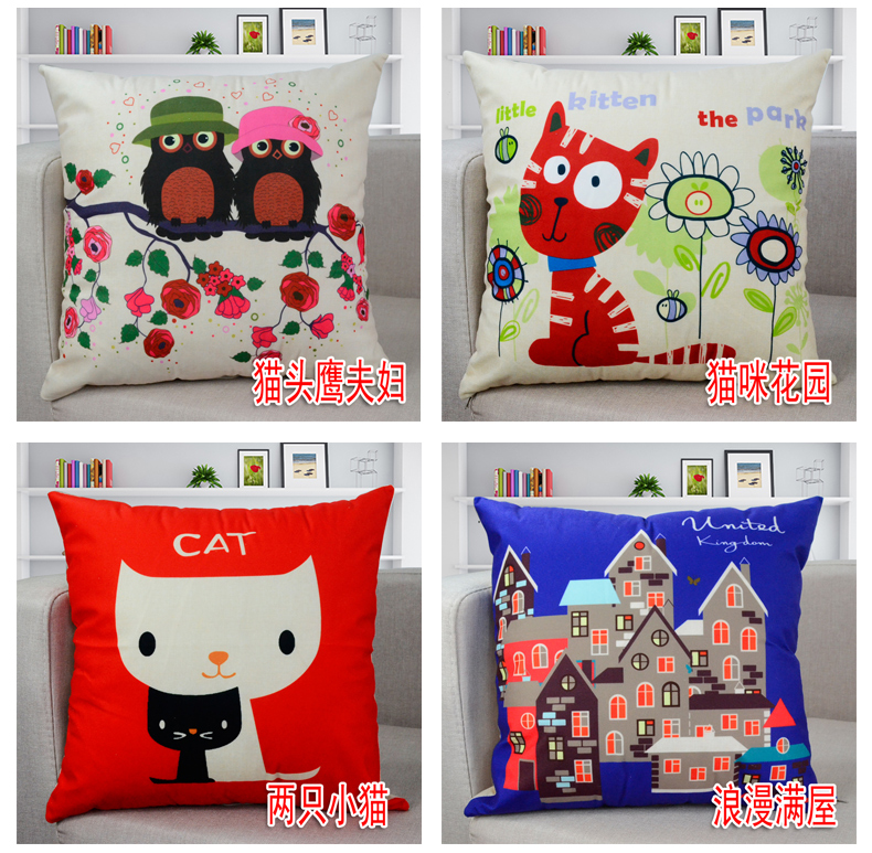 Phim hoạt hình gối sofa đệm văn phòng gối tựa lưng xe eo gối siesta gối vành đai đệm gối Gối ngủ văn phòng mua ở đâu