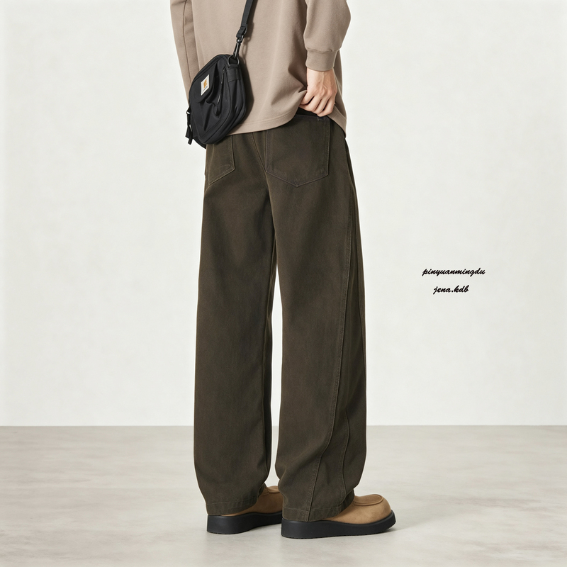2026 New Style Commuter Casual Pants for Men, Loose Straight-Leg Pants, Old Money Style, Plus Size, Autumn and Winter Narrow Wide-Leg Retro Trendy 2026 New Style Commuter Casual Pants for Men, Loose Straight-Leg Pants, Old Money Style, Plus Size, Autumn and Winter Narrow Wide-Leg Retro Trendy