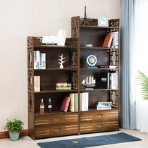 Nanzhu shelf Simple living room bookshelf storage rack Storage rack Modern bedroom floor-to-ceiling bookcase multi-layer shelf