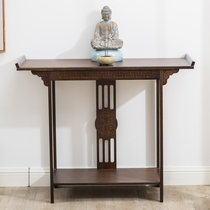 For table Footai Home Economy Type of solid wood Buddha niche for desk incense case Shentai Shentai Table for the Buddha Table Financial Gods altar