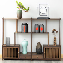 Pu-erh tea leaf rack Chinese style living room antique tea set with display cabinet shelve tea room small bou ancient shelf tea cabinet rack
