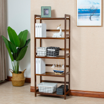 Modern simple Chinese simple shelf Kitchen living room storage storage bookshelf Floor-to-ceiling multi-layer solid wood bedroom