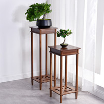 Chinese style flower shelf indoor flower pot rack shelving imitation ancient living room Xuanguan bonsai rack chandelia Several floor-type bamboo