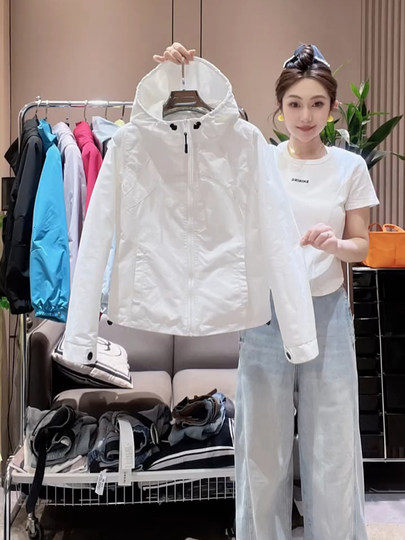 2025 Spring/Summer New Sun Protection Thin Jacket for Women, Short Style, Waist-Cinching, Slimming, Thin Jacket for Petite Figures, Slim-Fit Top