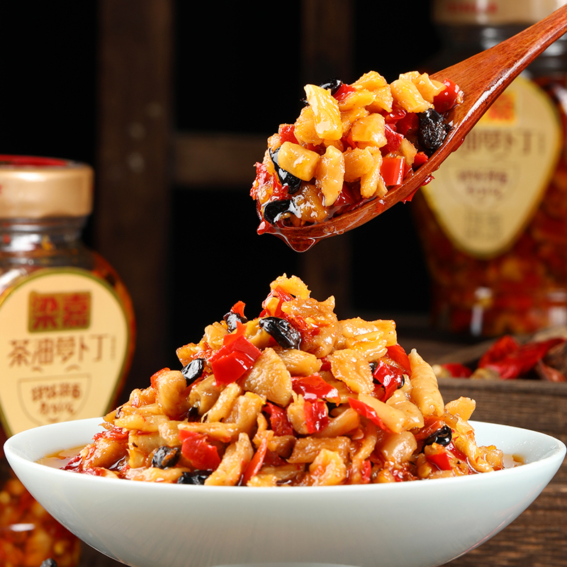 268g beam Gartea oil Roof radish Ding Hunan Teprolific spicy and spicy crisp chopped pepper and dried hot dry pasta for the next meal