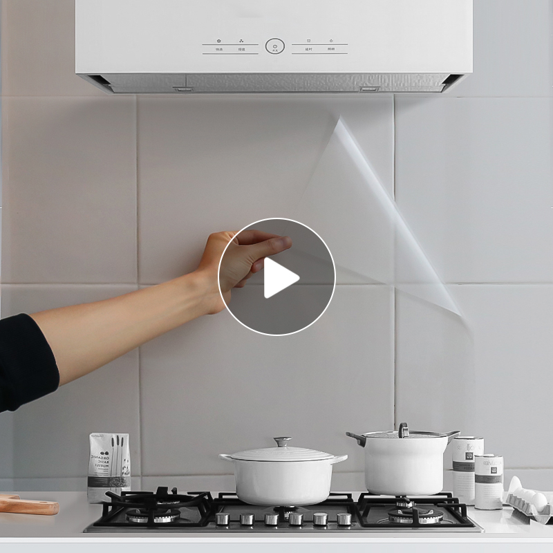 Creative Kitchen Range Hood Anti-Oil Sticker Hearth large number tiles waterproof self-adhesive wall sticker High temperature resistant and transparent