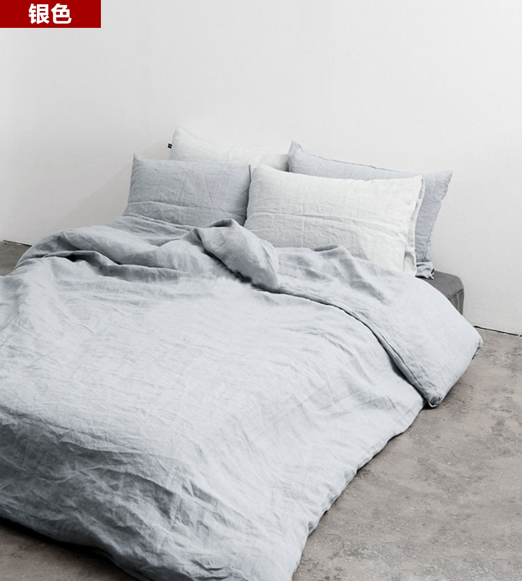 Pháp nhập khẩu linen nguyên liệu tự nhiên enzyme rửa kháng khuẩn 100% tinh khiết linen quilt cover mảnh duy nhất khô thoáng khí 瑕