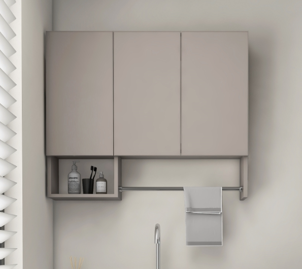 Balcony sunscreen wall-mounted cabinet Contained Cabinet Bathroom Shelve Containing Cabinet Wall Cabinet Hanging Wall Type Space Aluminum Top Cabinet