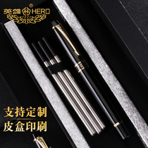 Free lettering custom corporate LOGO hero 7032 orb signature metal gel pen signature office men and women