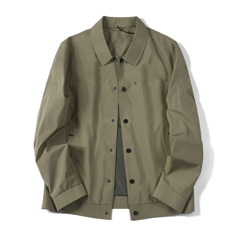 High - grade good goods anti - wind waterproof air breathable uncovered rubber men's short - edition windshirt jacket coat