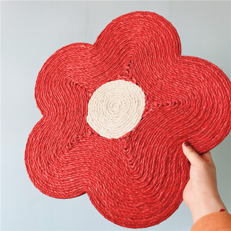 Creative Pill Cat Grab Board Sword Hemp Colored Cat Grip Mat Can Hang Kitty Toy Cute Flower Cat Grab Board