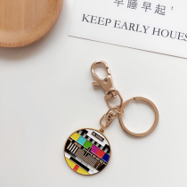 Memories of TV without signal airpods pendant keychain Apple Bluetooth headset when I was a child