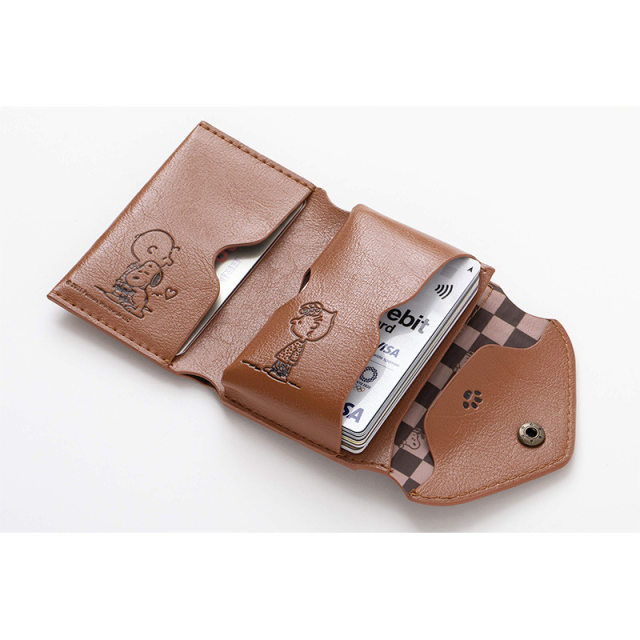 ins style daily magazine appendix wallet Snoopy men and women's tri-fold pu leather short wallet cartoon coin purse