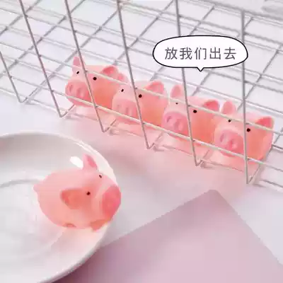 Cartoon pinching pig soft cute cute pink pig toy vent the whole person pinching music pinching called decompression doll