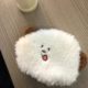 Cute Bear Plush Coin Purse Ugly Cure White Silly Card Holder Key Bag Cosmetic Bag Storage Bag