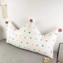 Nordic plush triangle solid color cotton cushion sofa decorative pillow bed cushion princess bed head pillow pillow