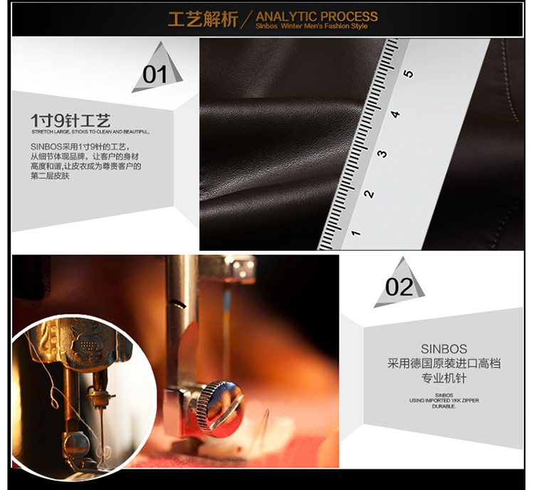 2018 thu đông mới Áo khoác da nam công sở da nam size lớn áo khoác mỏng Cổ áo mỏng phần da nam áo khoác nam đẹp