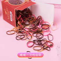 Hans version of hair rope hair ring small rubber band female South Korean leather headsets Cute Son Ensemble Disposable Black Headwear