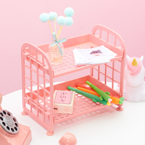 Teenage Girl Hearts Cosmetics FOLDING CONTAINING SHELF MINIMIS FOR HOME DESKTOP BATHROOM SHELVING SHELF DESKTOP CONTAINING SHELF