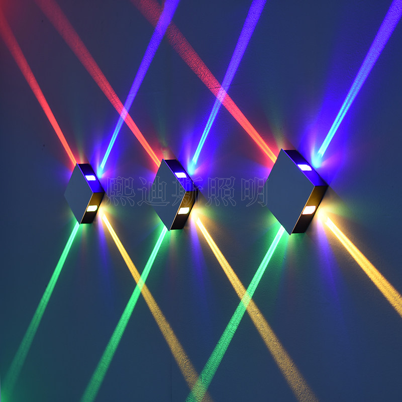 Modern minimalist cross lamp spotlight colorful wall lamp home bar KTV background wall lamp aisle corridor lamp