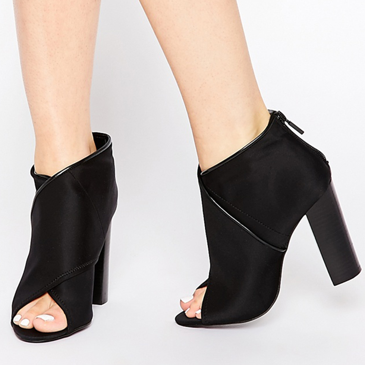 38 broken yards 50% off ALDO Aldo fish mouth cloth thick high-heeled cross-strap open-toe zipper boot-style women's sandals