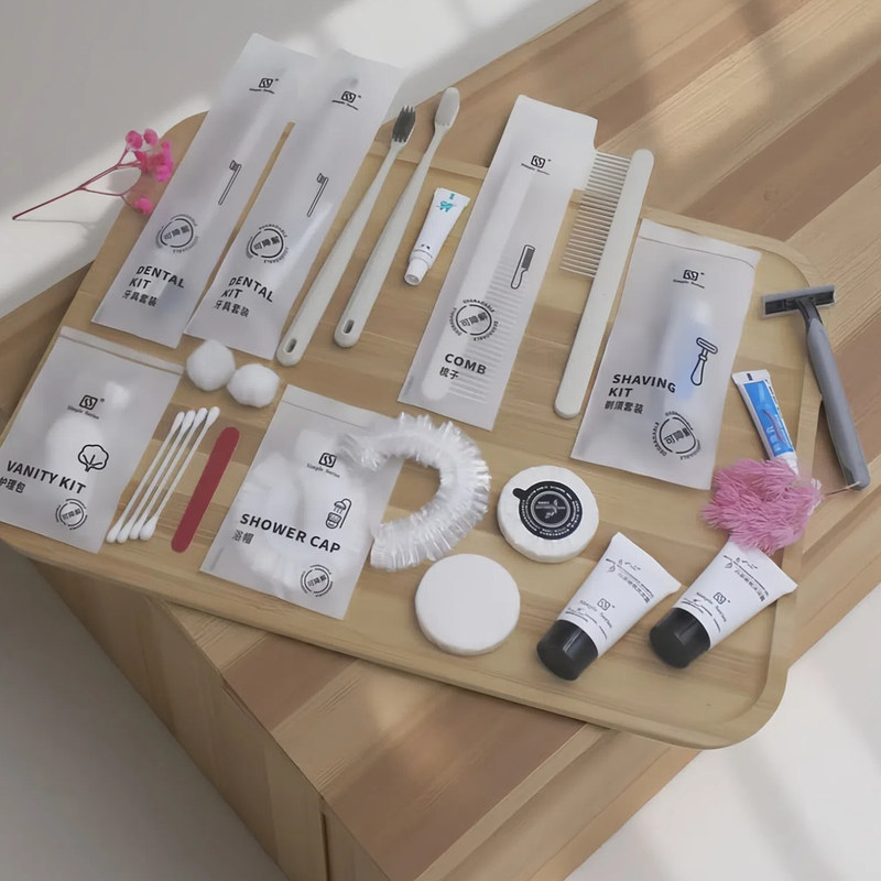 Hotel Disposable Toothbrush and Toothpaste Set, Hotel-Specific Toiletries, Soft Film Dental Kit, Two-In-One