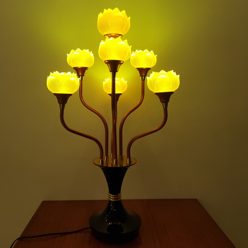 Zirim Buddha Lamp Large Temple Glazed Lotus Light Led Seven Color Buddha for the lamp for the Buddha lamp Changming lamp Seven items of nine items