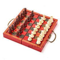 Daily Special Price Chess Terracotta Chinese Chess Solid Figure Chess Antique Wooden Chessboard Christmas Gift