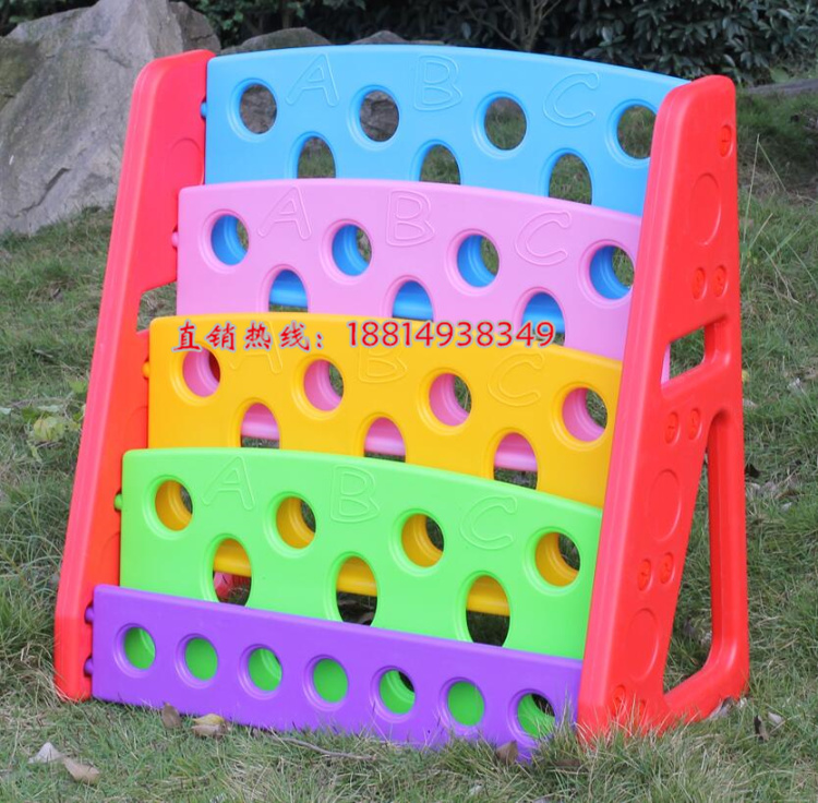 Special New Children's Bookshelf Plastic Kindergarten Bookshelf Household Cabinet Toys Environmentally friendly Collection