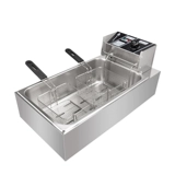 Коммерческий настольный настольный компьютер электрическая жареная печь одно -цилиндра с двойной экраном электрической жареные куриные стейки жареные жареные жареные жареные жареные жареные