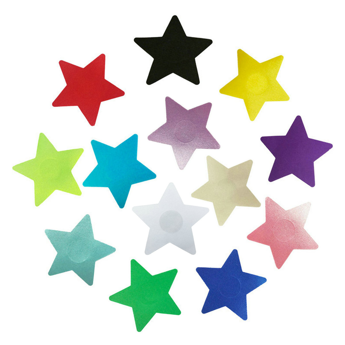 Sexy five-pointed star satin breast beauty stickers disposable soft and thin nipple stickers seamless breathable anti-light