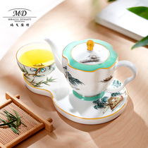 Margolonte kung fu tea set West Lake feast bone china teapot tea cup tea tray afternoon tea gift box set
