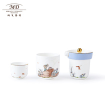Magolontedoyunxuan Feikutian tea with retro style tea cup bone porcelain portable travel clothing Home Chinese style