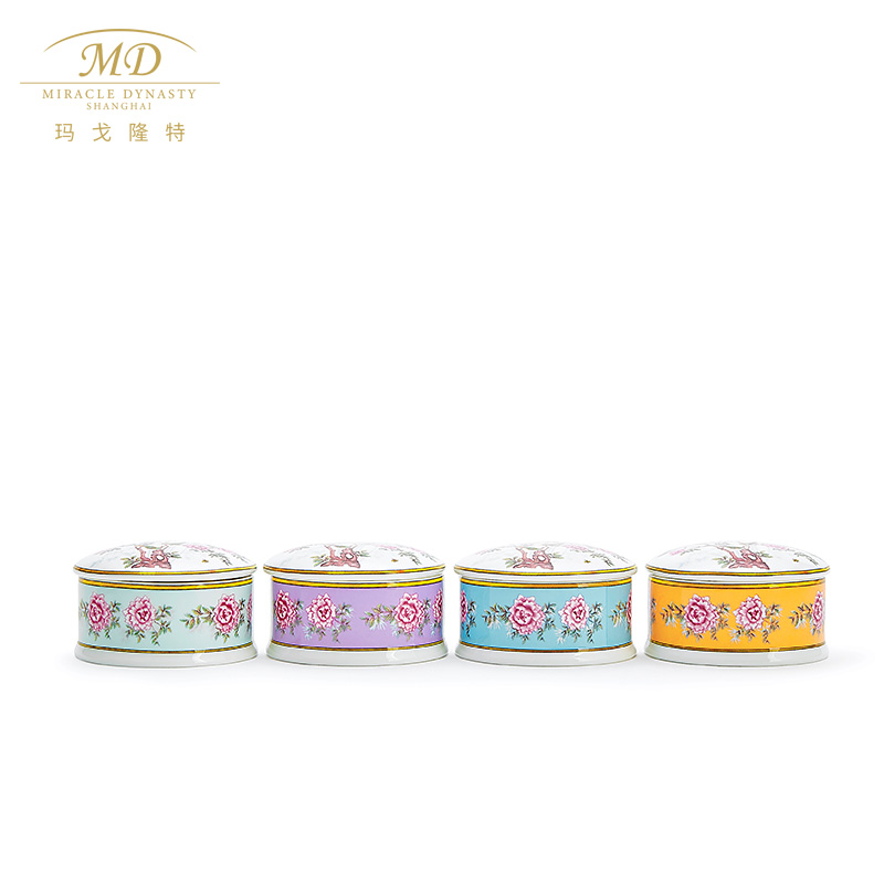 Margolonte Chinese Garden Bone China Jewelry Box Gift Packaging