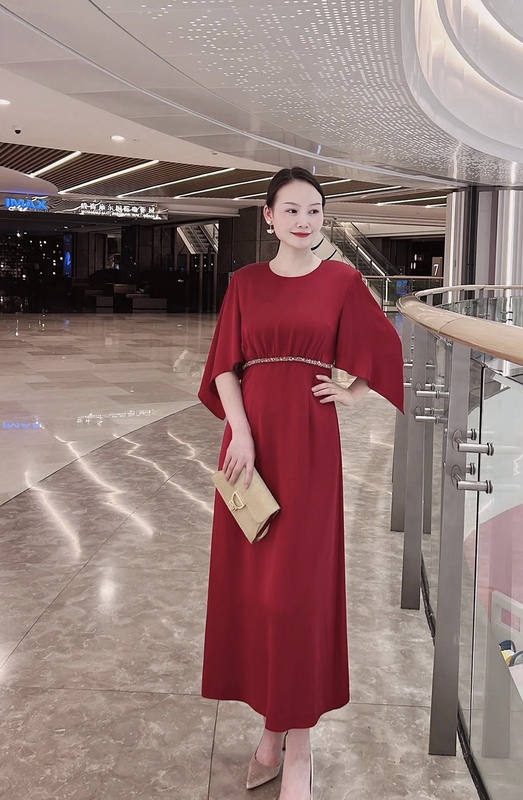 New Summer Style Acetate Satin High-End Exquisite Dress for Special Occasions