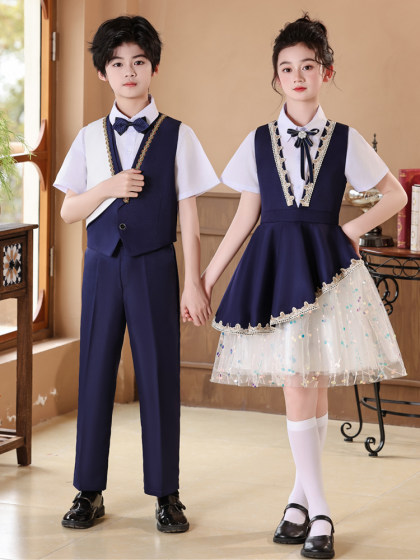 儿童合唱服演出服六一新款中小学生朗诵合唱团表演服装学院风礼服