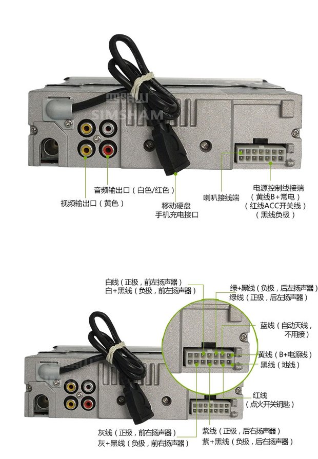 Bus xe máy dvd xe hơi cd / mp5 / mp4 máy nghe nhạc đĩa cứng U đĩa thẻ máy Bluetooth 12 v / 24V - Âm thanh xe hơi / Xe điện tử loa sub gầm ghế bãi