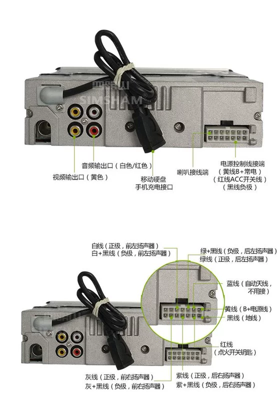 Bus xe máy dvd xe hơi cd / mp5 / mp4 máy nghe nhạc đĩa cứng U đĩa thẻ máy Bluetooth 12 v / 24V - Âm thanh xe hơi / Xe điện tử loa xe hơi