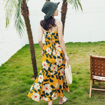 Printed Dress Summer 2019 New Bohemia Beach Skirt Women Slim Holiday Slip Skirt