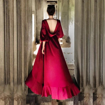 Hainan Sanya beach dress female Phuket skirt seaside holiday dress Thailand slim backless dress Super fairy