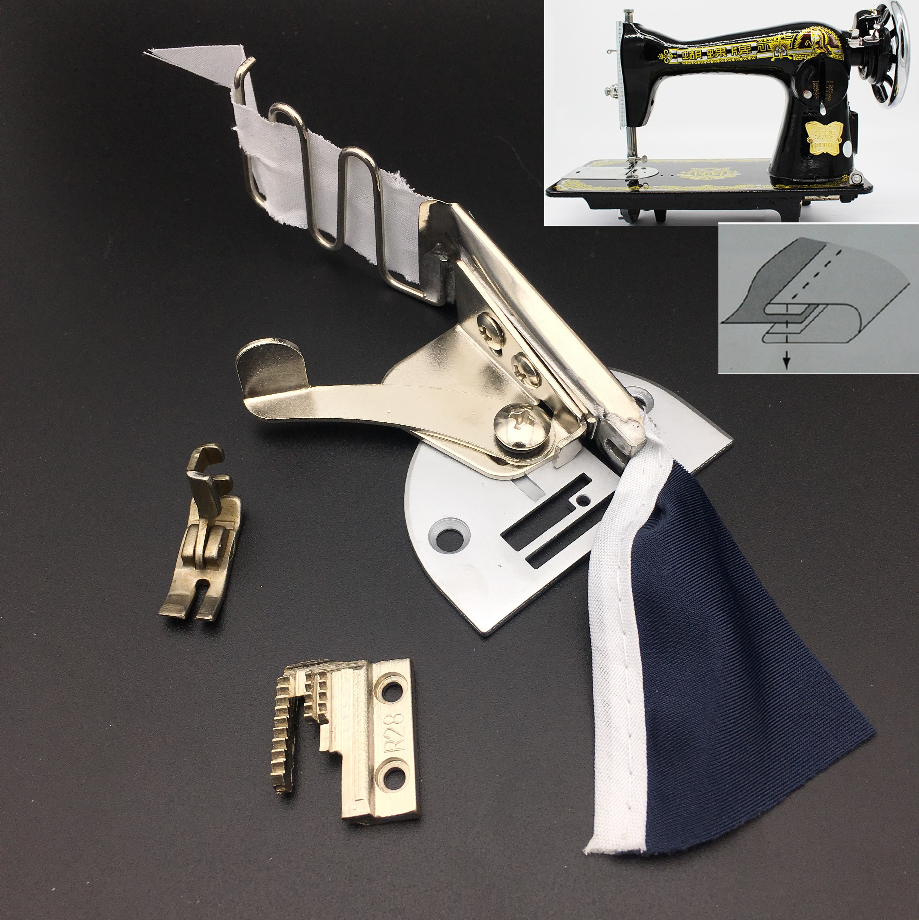 West Lake flying man butterfly plate old sewing machine wrapping machine 4-fold pull drum wrapping cylinder pull drum wrapping drum