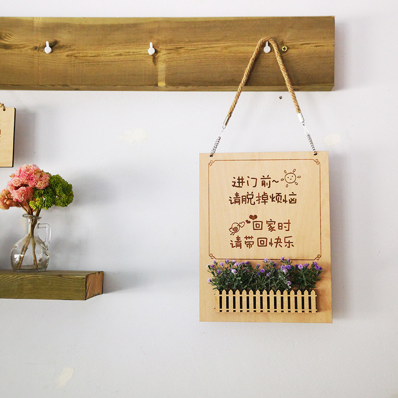 Simple and creative home room Bedroom door card Family rules Family training listing Welcome home decoration tip card customization